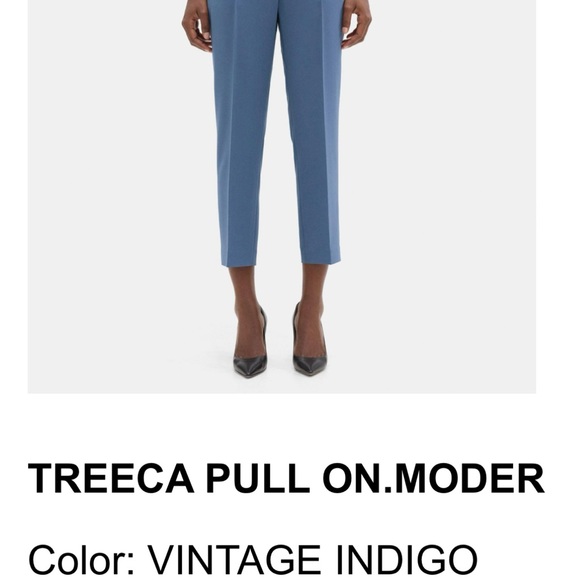 BRAND NEW Theory Cropped Sim Crepe Pull On Pants - Picture 2 of 4